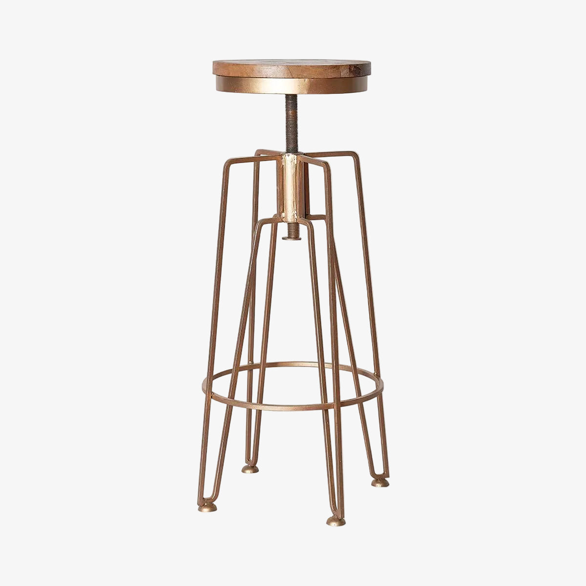 Taburete de bar acero vintage dorado Verin