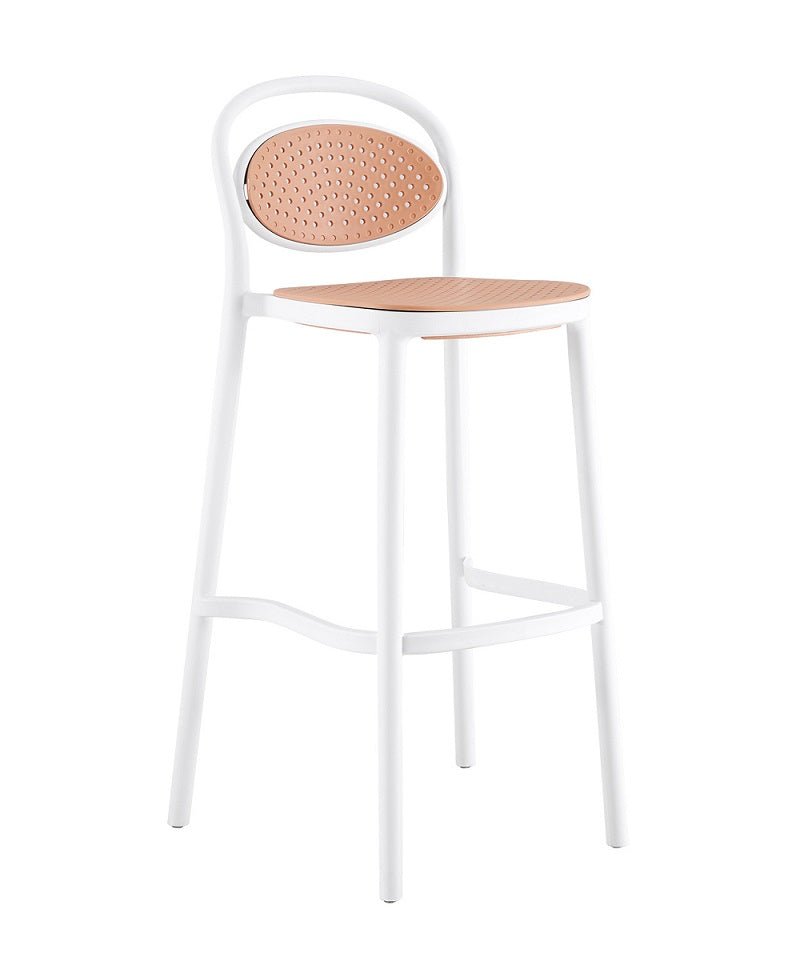 Taburete de bar apilable polipropileno Siara Negro - Vintahome