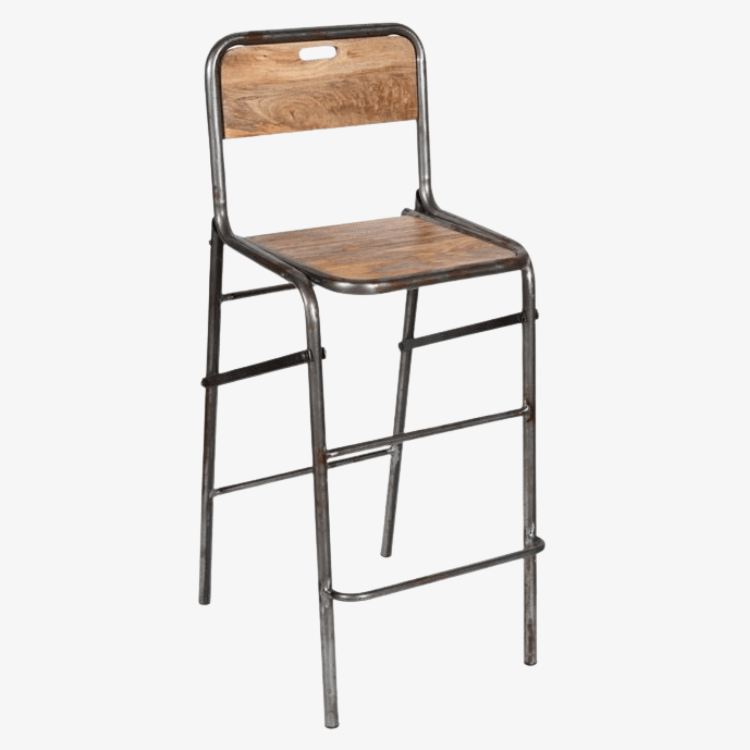 Taburete de bar industrial plegable Inda - Vintahome