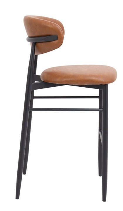 Taburete de bar nórdico Olimpo marrón vintage 75cm - Vintahome