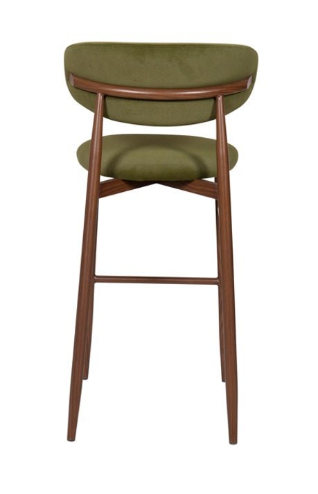 Taburete de bar nórdico Olimpo terciopelo verde - Vintahome