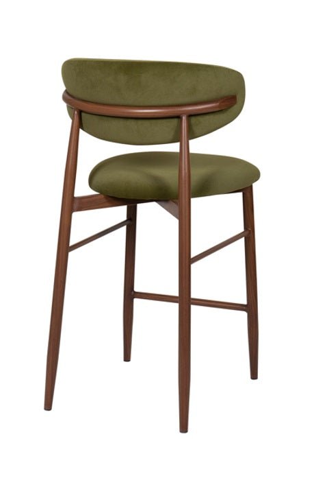 Taburete de bar nórdico Olimpo terciopelo verde - Vintahome