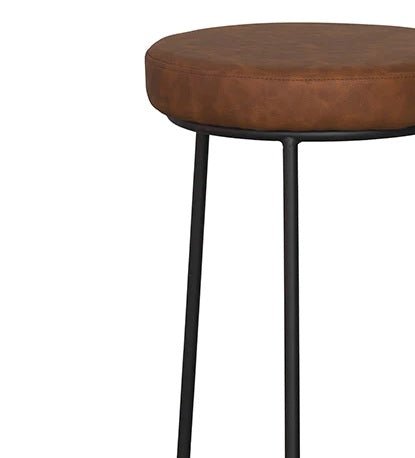 Tabouret de bar en éco-cuir marron California