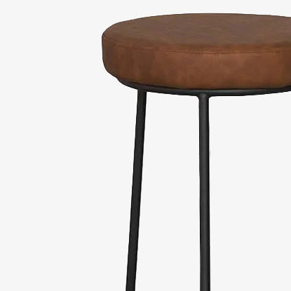 Tabouret de bar en éco-cuir marron California