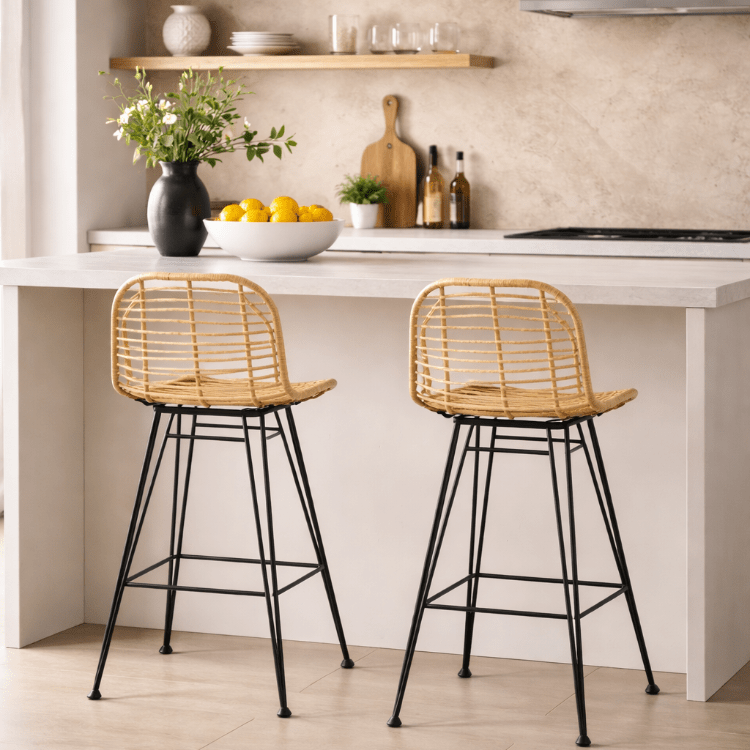 Taburete de bar rattán Corina - Vintahome