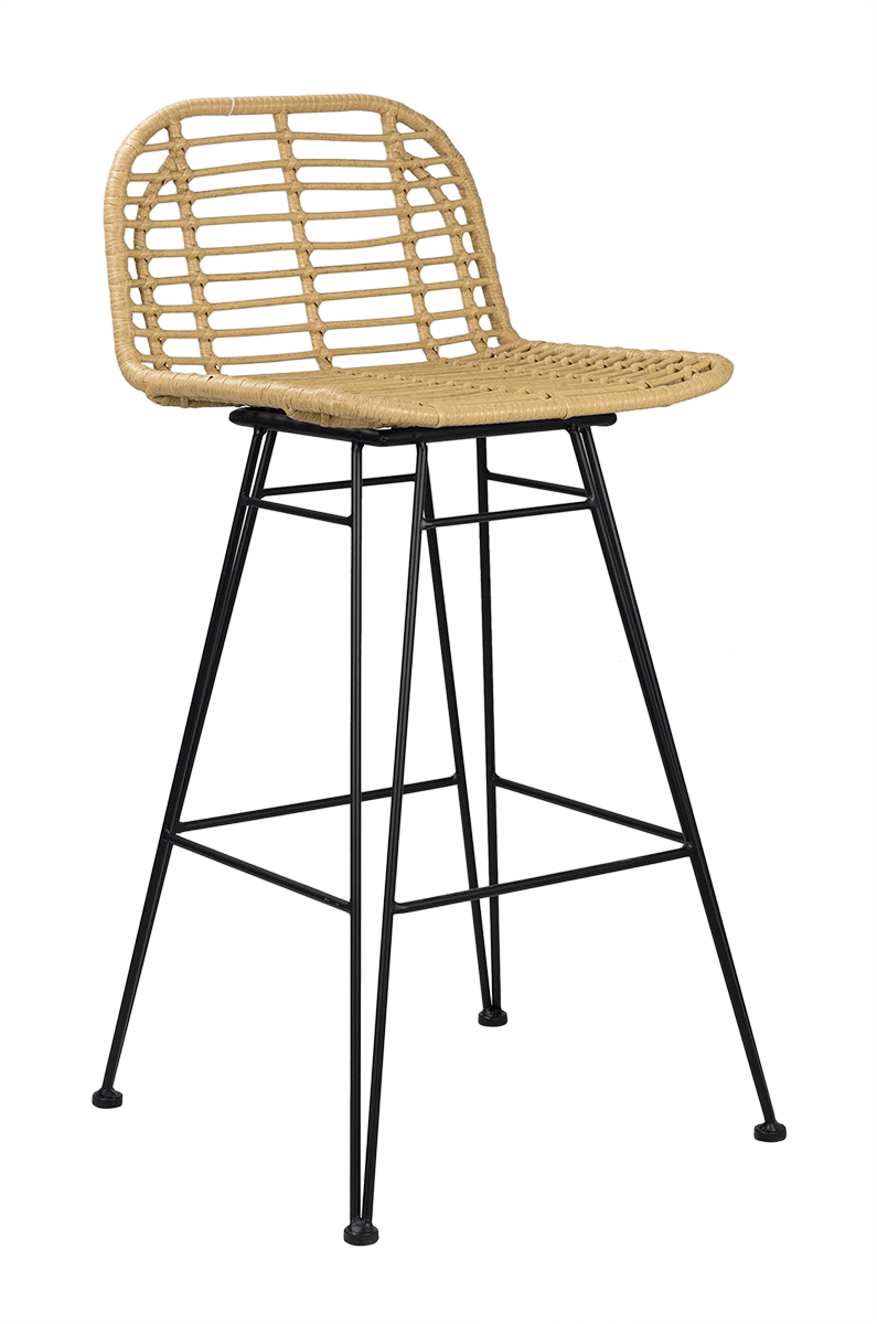 Banqueta alta de vime Corina - Vintahome