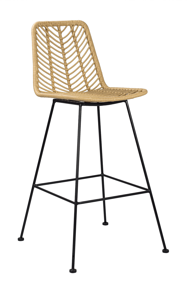 Taburete de bar rattán Talsi - Vintahome