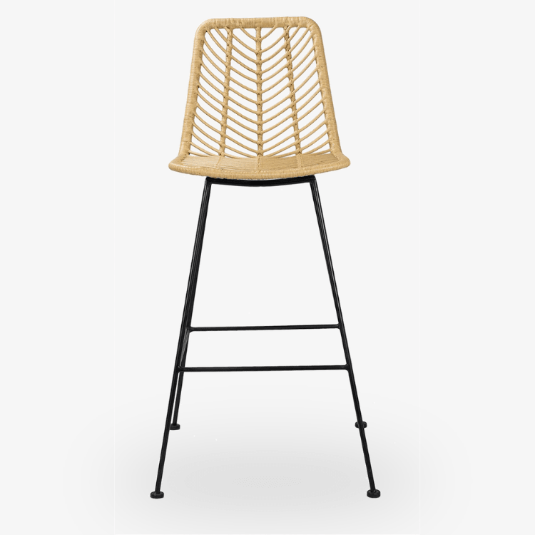 Taburete de bar rattán Talsi - Vintahome