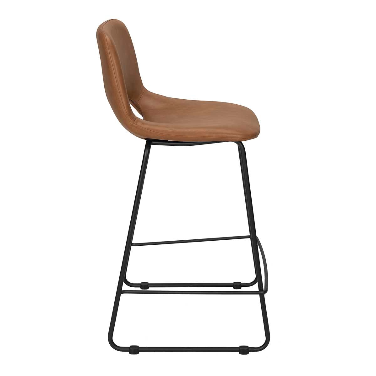 Taburete de bar semipiel H65cms Lewis