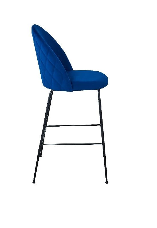 Taburete de bar terciopelo Veza negro 75cm - Vintahome