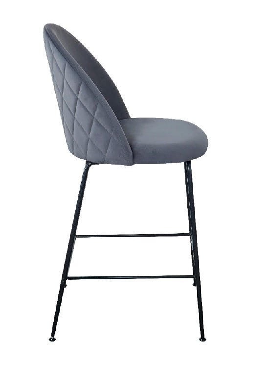 Taburete de bar terciopelo Veza negro 75cm - Vintahome