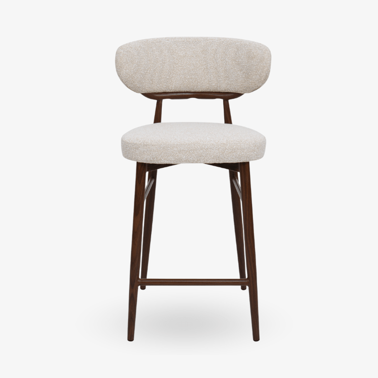 Scandiwood-Walnuss-Küchenhocker – Vintahome