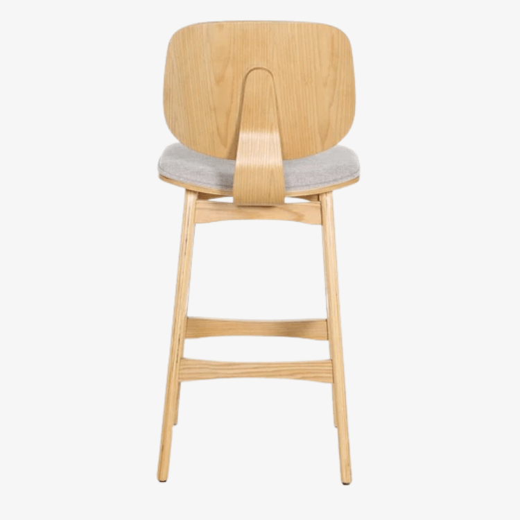 Tabouret en bois naturel et tapissé H65 Everly - Vintahome
