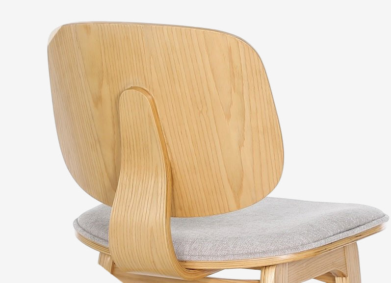 Taburete madera natural y tapizado H65 Everly - Vintahome