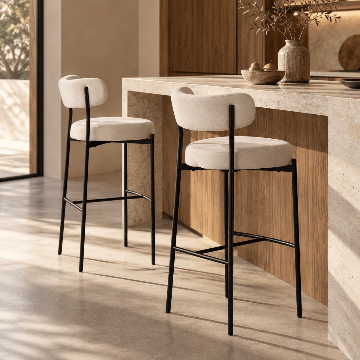 Taburete nórdico Matis Terciopelo 75cm - Vintahome