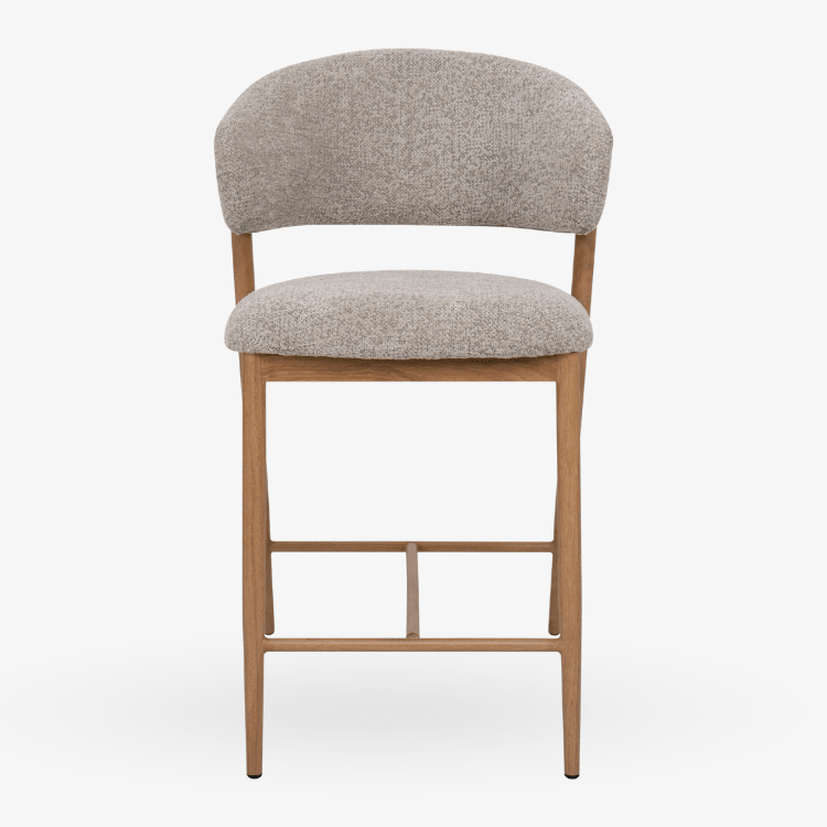 Taburete Nova Nordic H65 Rosewood | Tapizado taupe - Vintahome