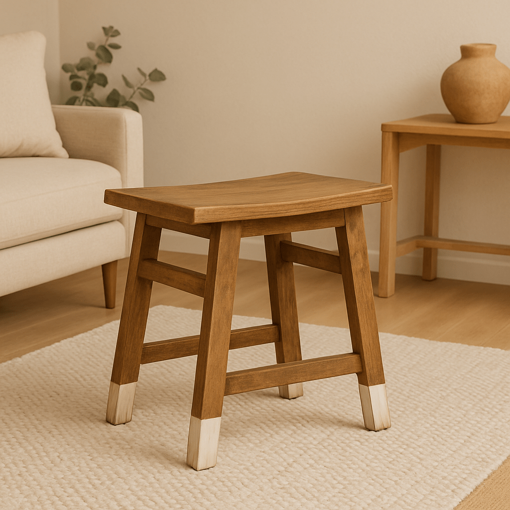 Taburete rústico madera de mango Monti - Vintahome