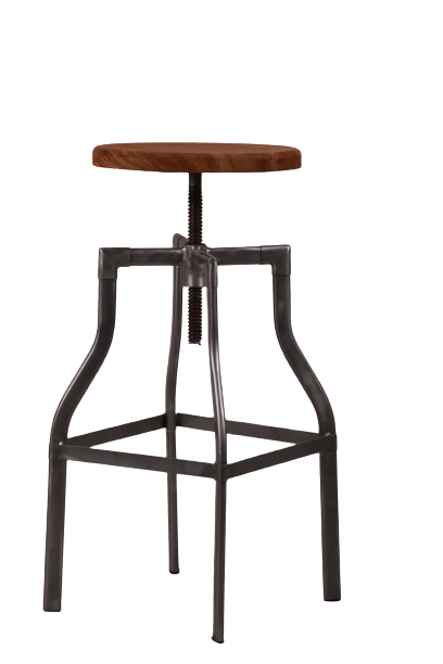 Taburete turner madera H62 galvanizado - Vintahome