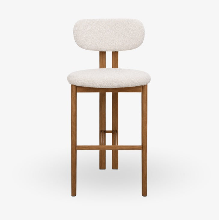 Küchenhocker Wald Steel Bouclé H65 Liberty