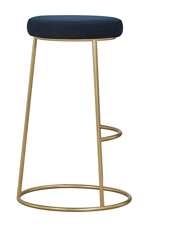 Taburete de bar terciopelo negro H75 cms California