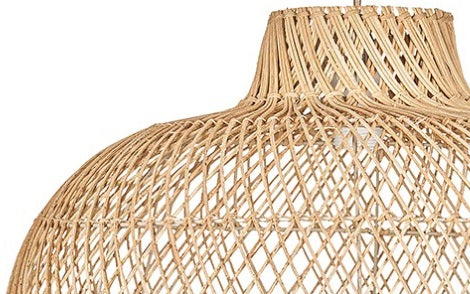 Lámpara de techo mimbre natural trenzado Jolie 56cms