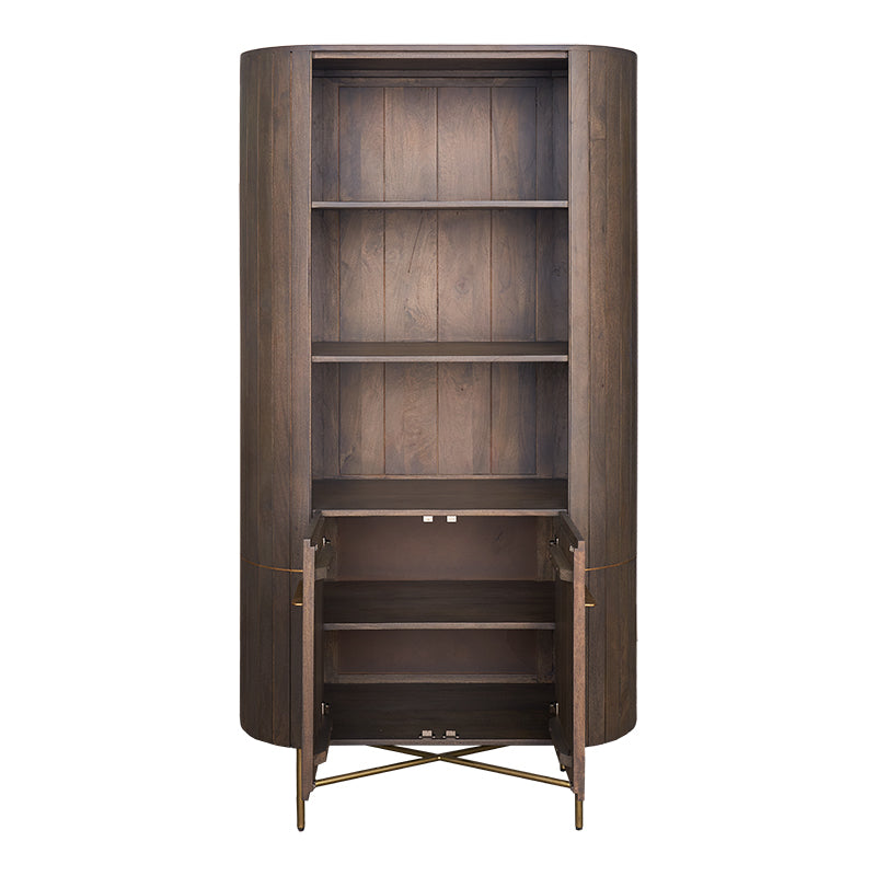 Estanteria libreria de madera mango gris Mayla