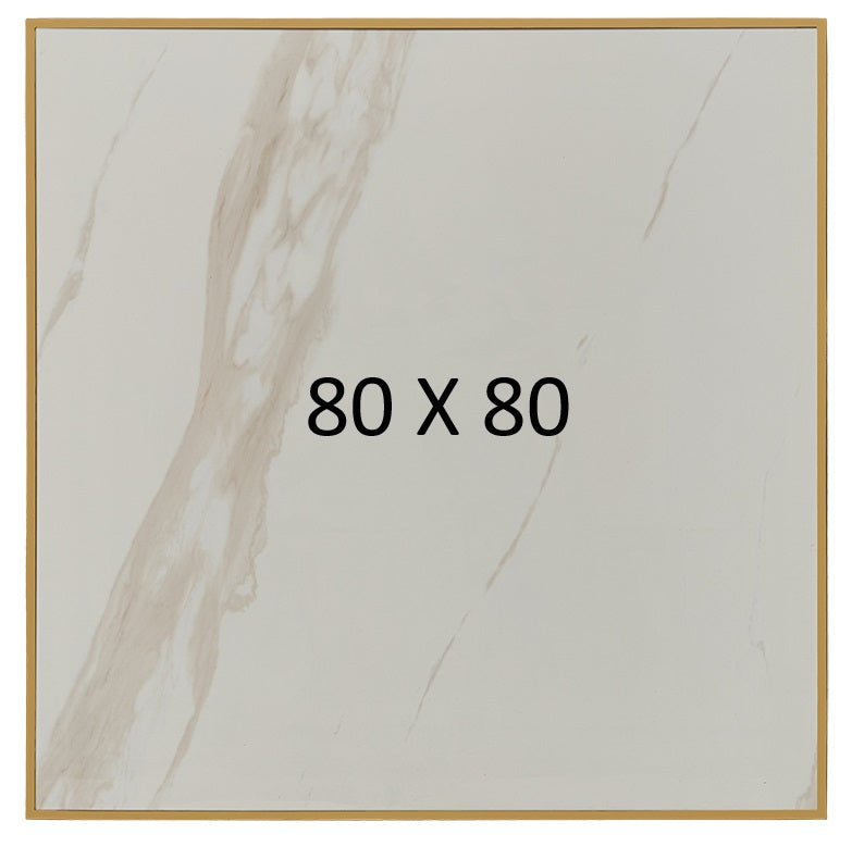 Mesa de bar inox dorado piedra sinterizada canto dorado 70-80 cm