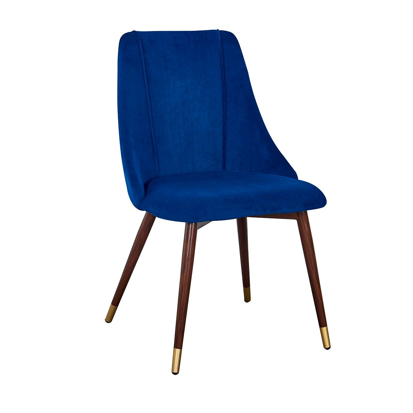Silla de comedor de terciopelo azul Begonia - Comprar silla de comedor de terciopelo
