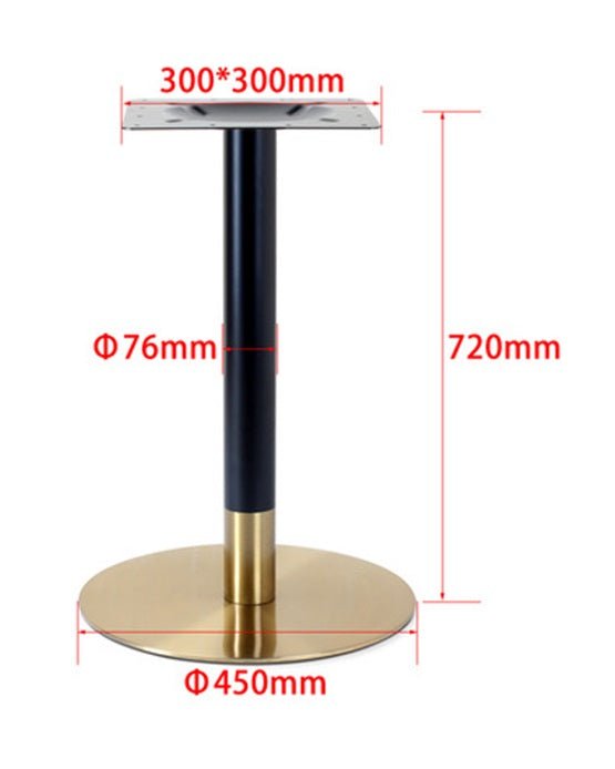 Base de mesa Inox-Titaneo ouro preto 45 cm