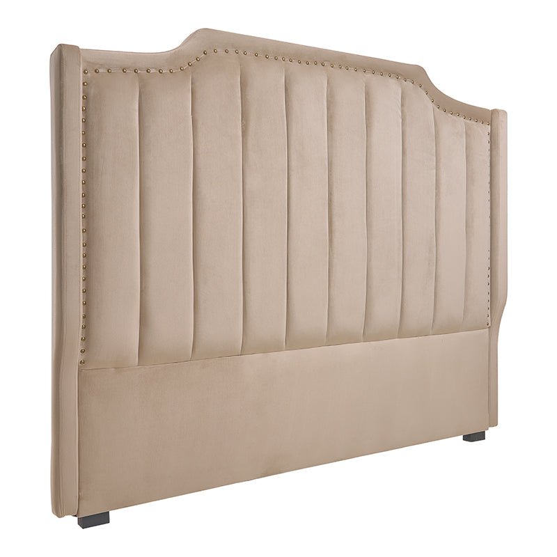Comprar Cabecero de Terciopelo Beige Clásico