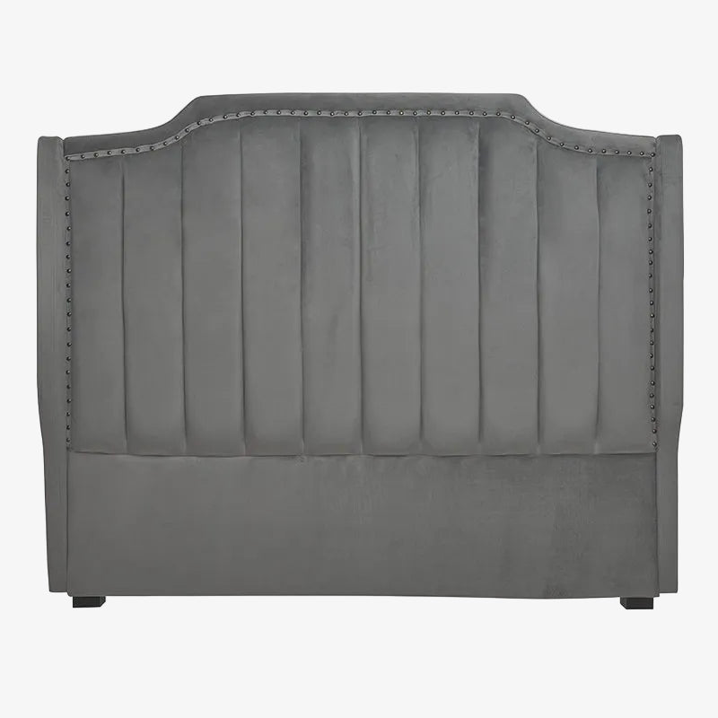 Compre cabeceira de cama clássica de veludo cinza