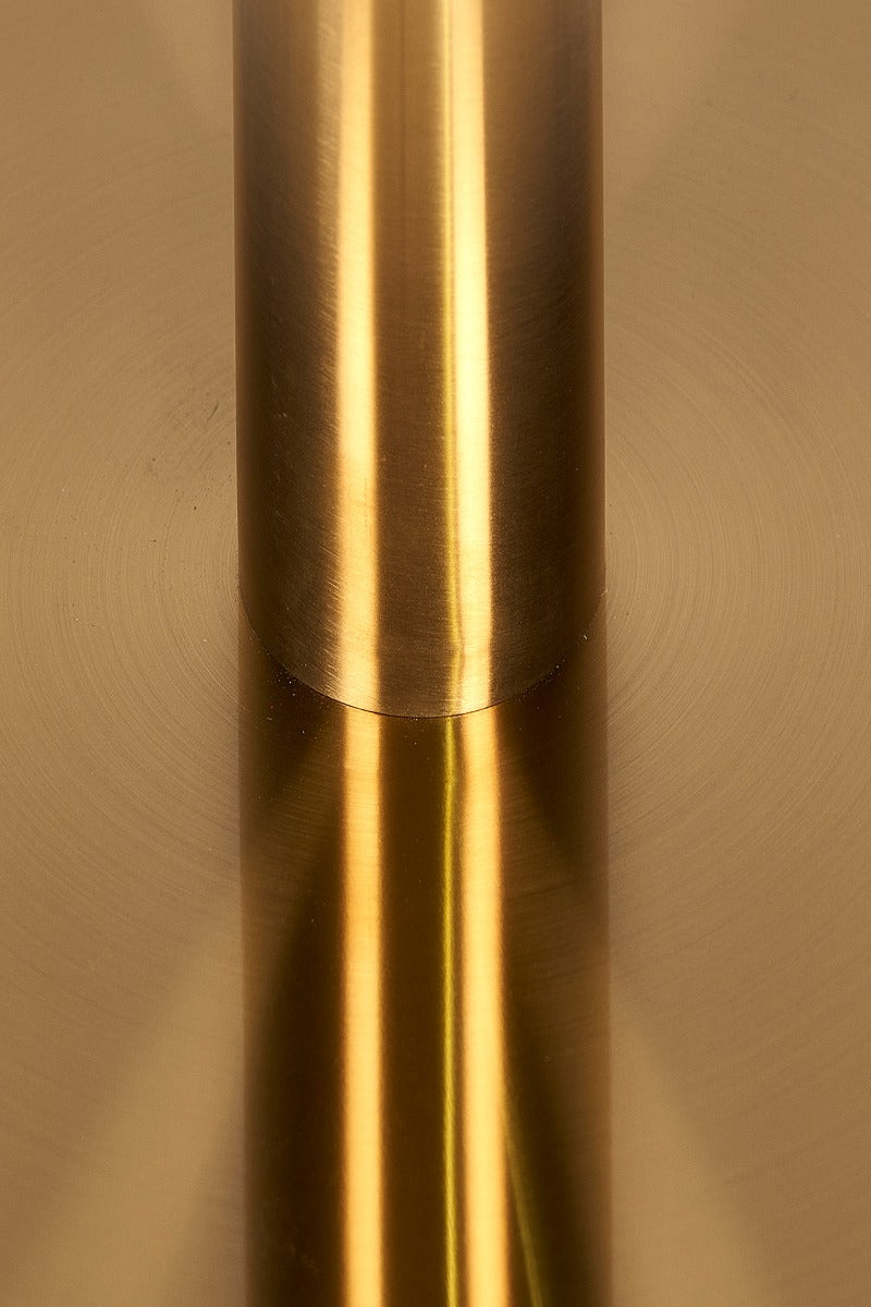 Mesa comedor inox dorada tapa cuadrada  mármol blanco/negro 60-70 cm