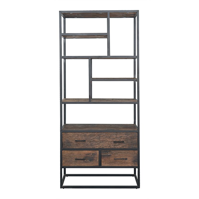 Estantería Vintage de Madera y Acero Cortes