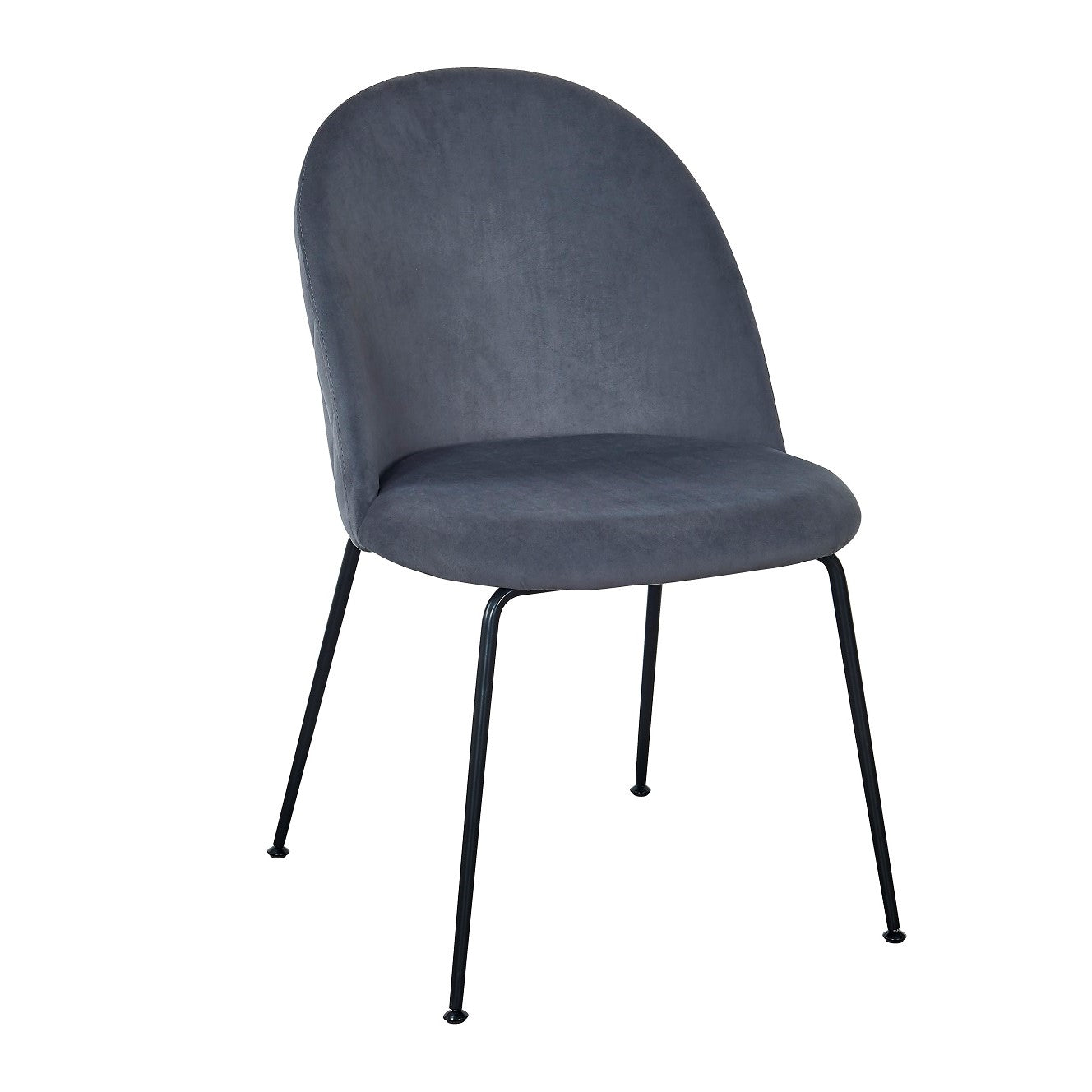 Silla de comedor tercipelo gris  Veza negro- Comprar silla de comedor terciopelo
