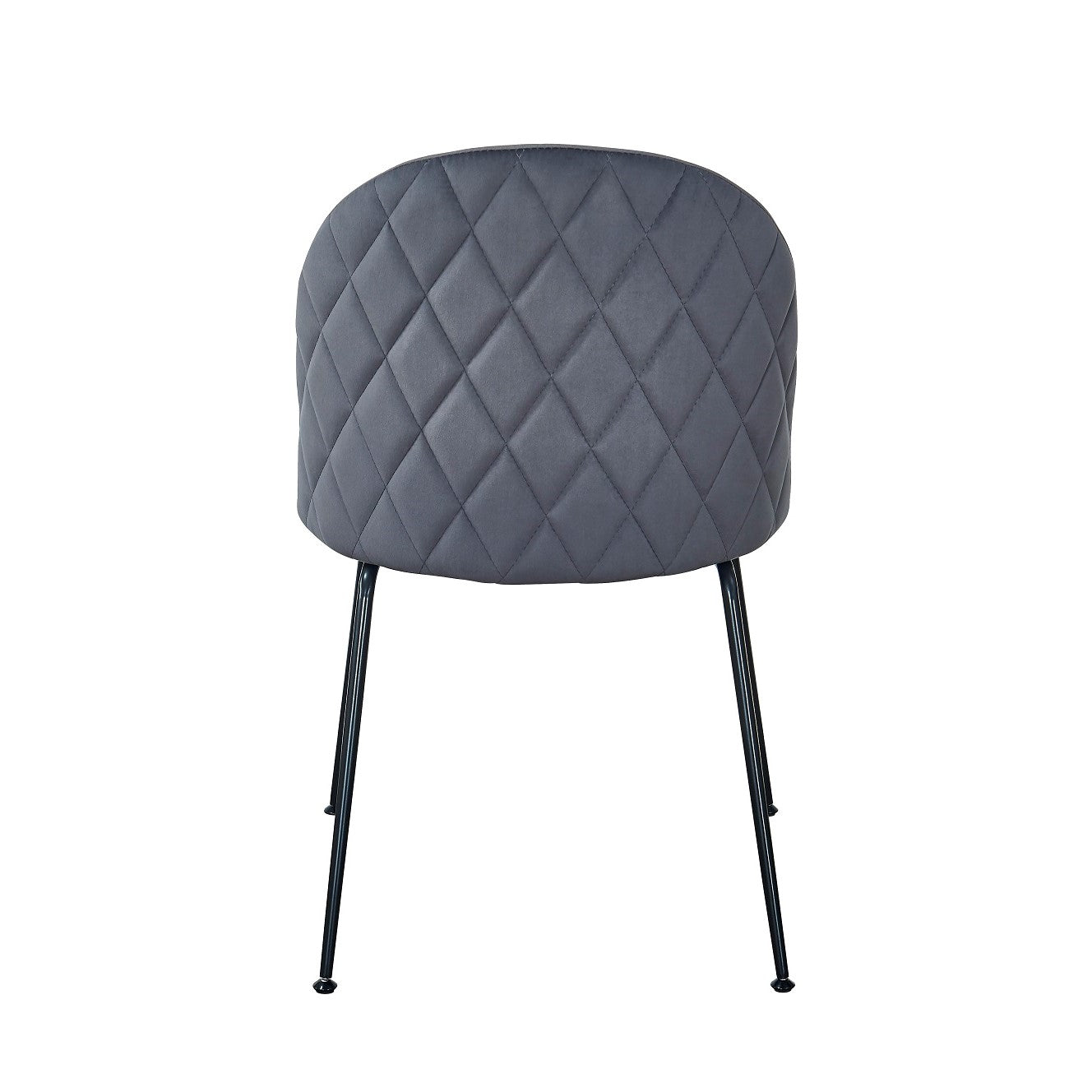 silla de comedor terciopelo gris negro