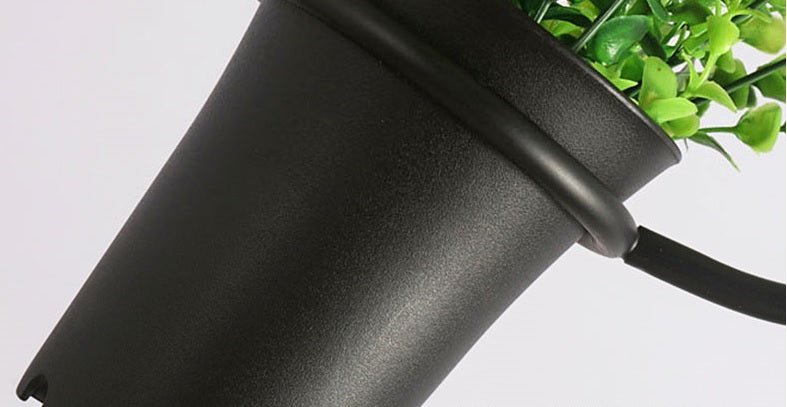 Lámpara de techo maceta ovalada acero negro Flowerpot - Vintahome