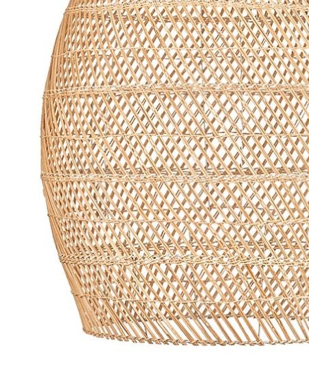 Lámpara de techo mimbre natural trenzada Claudine D.70