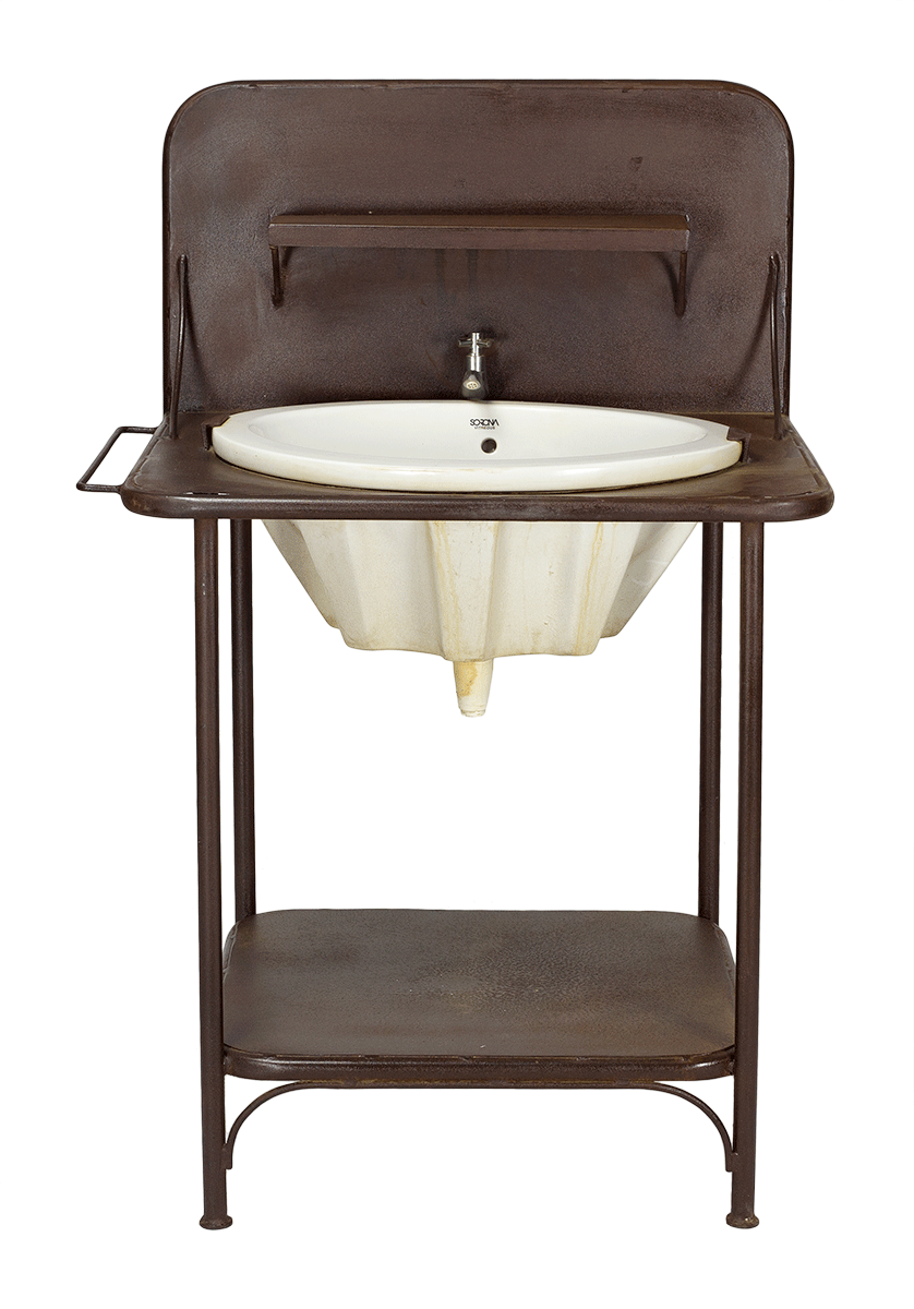 Vintage industriële viana gootsteen