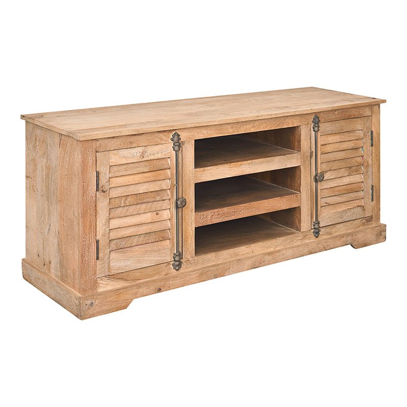 Armario de TV de madera de estilo rústico hecho a mano