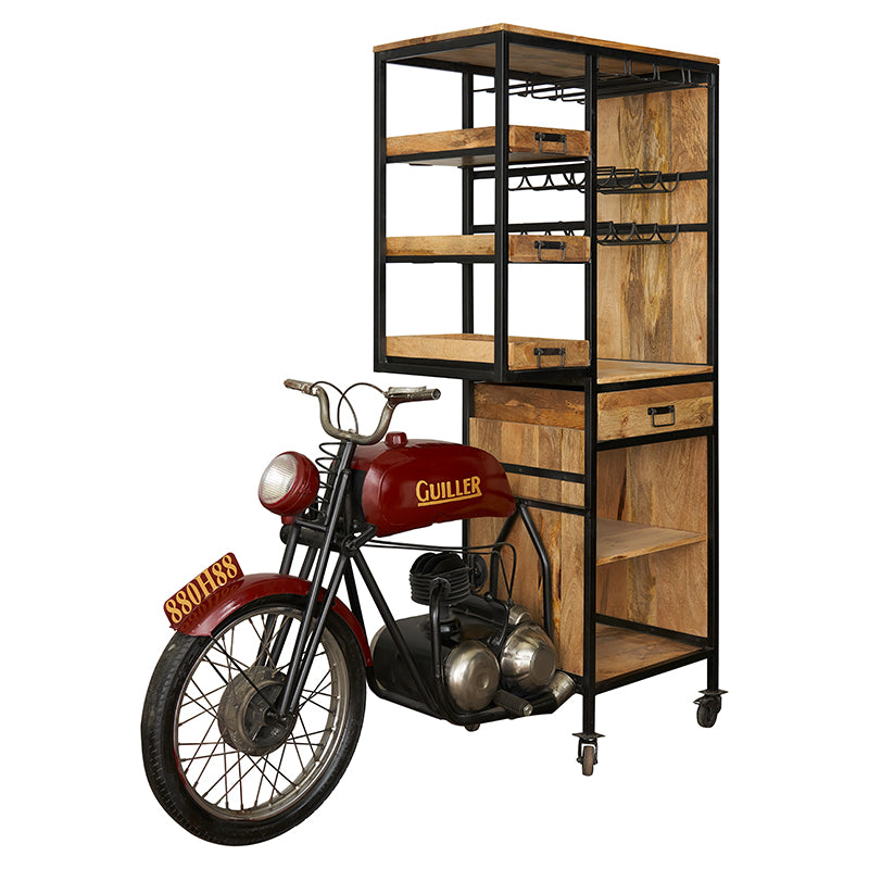Étagère porte-bouteille moto vintage - Achetez l'étagère en ligne