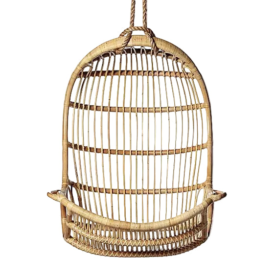 Fauteuil suspendu rotin naturel tressé Tanzanie