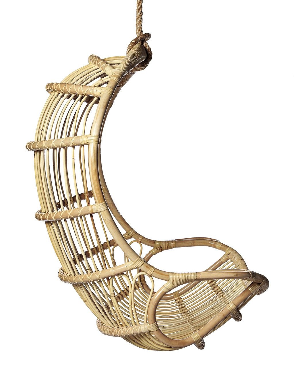 Fauteuil suspendu rotin naturel tressé Tanzanie