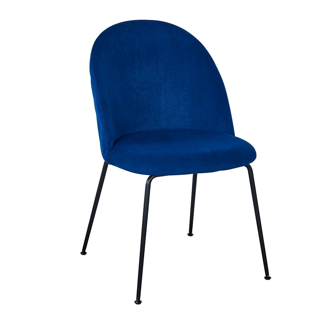Silla de comedor tercipelo azul Veza negro - Comprar silla de comedor Velvet