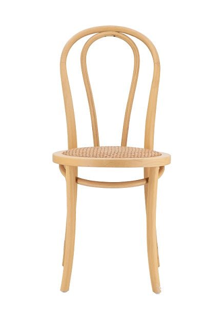 Silla de comedor haya y asiento ratán Thomas round