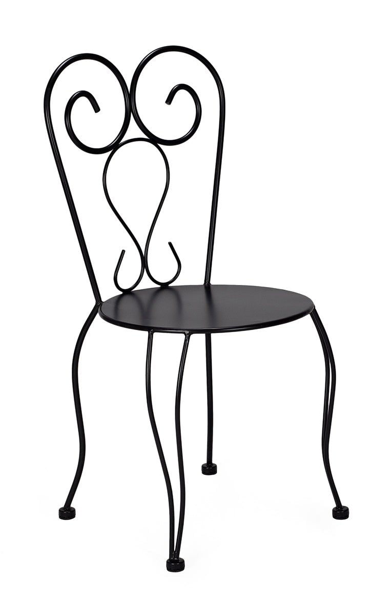 Silla jardín bistró Double Cuore - Comprar silla de diseño
#color_Negro