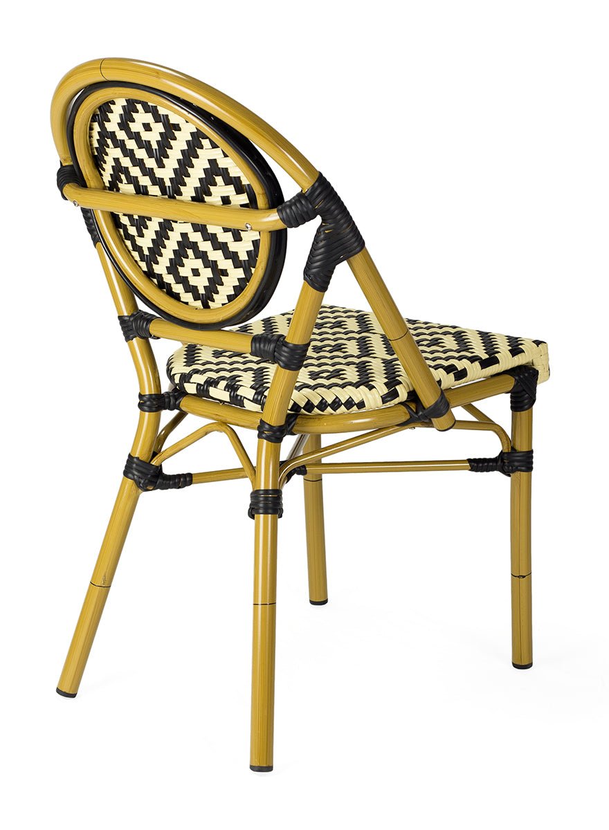 Silla parisina Calais blanco y negro