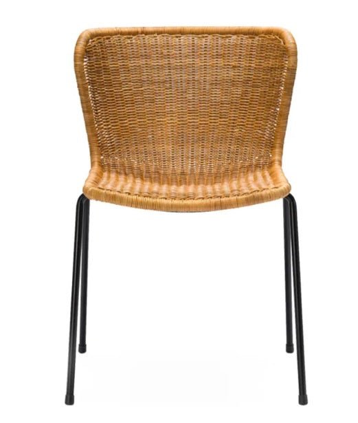 Cadeira empilhável de vime sintético Alma