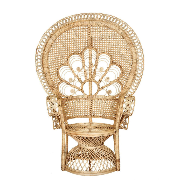 Poltrona pavão em vime natural