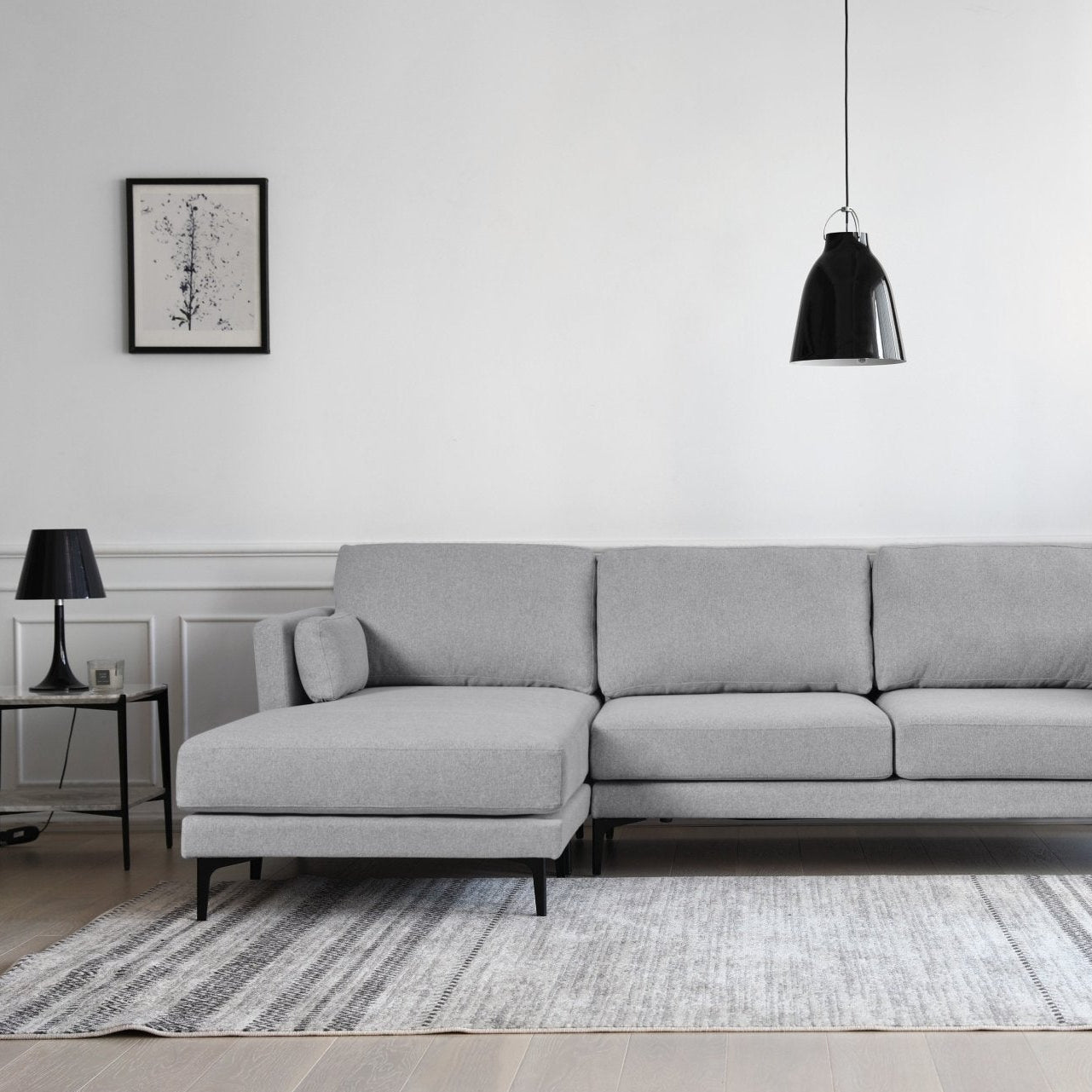 Sofa Chaise Longue 3 vierkanten Carolina