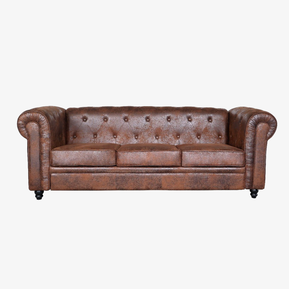 Canapé Chesterfield en microsuède 3 places D